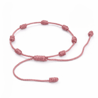 Pulseira dos 7 Nós – Rosa Velho