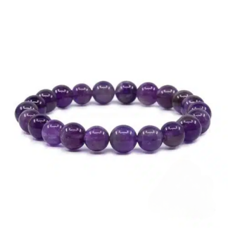 Pulseira de Ametista – Esferas 8 mm