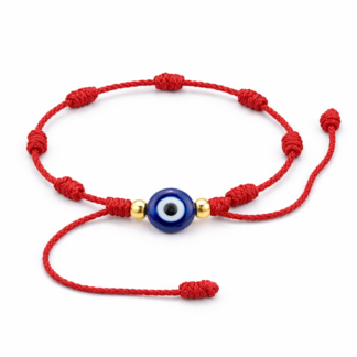 Pulseira dos 7 Nós Vermelha com Olho Turco