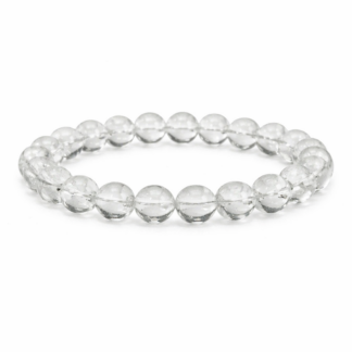 Pulseira de Quartzo Cristal – Esferas 8 mm