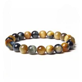 Pulseira de Olho de Falcão – Esferas 8 mm