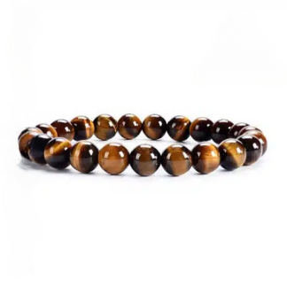 Pulseira de Olho de Tigre – Esferas 8 mm