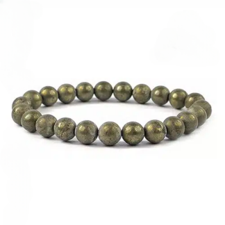 Pulseira de Pirite – Esferas 8 mm