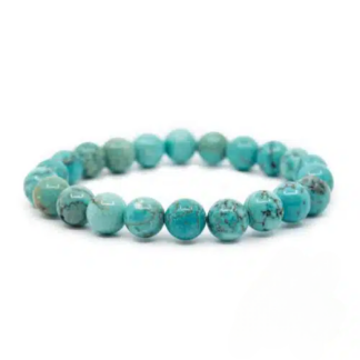 Pulseira de Howlita Turquesa – Esferas 8 mm