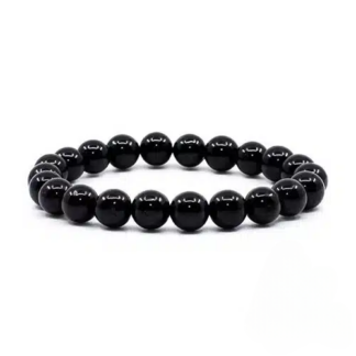 Pulseira de Turmalina Negra – Esferas 8 mm