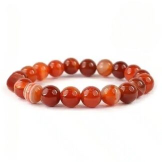 Pulseira de Carneola – Esferas 8 mm